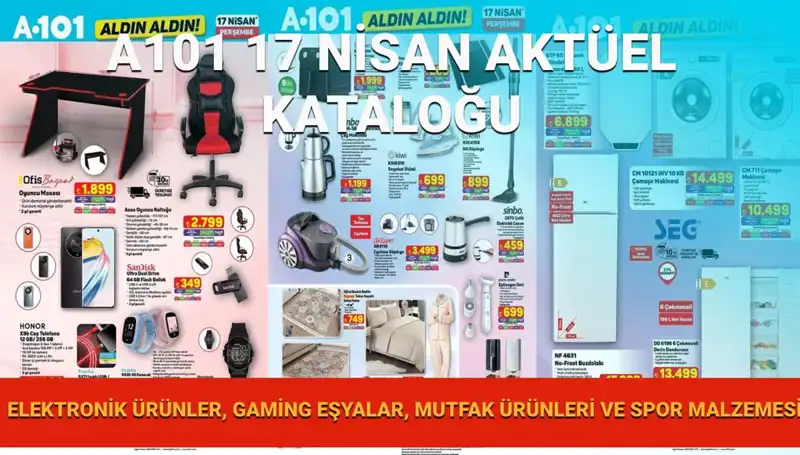 A101 Market’te 17 Nisan Aktüel Kataloğu ile Yaz Hazırlıkları Başlıyor!