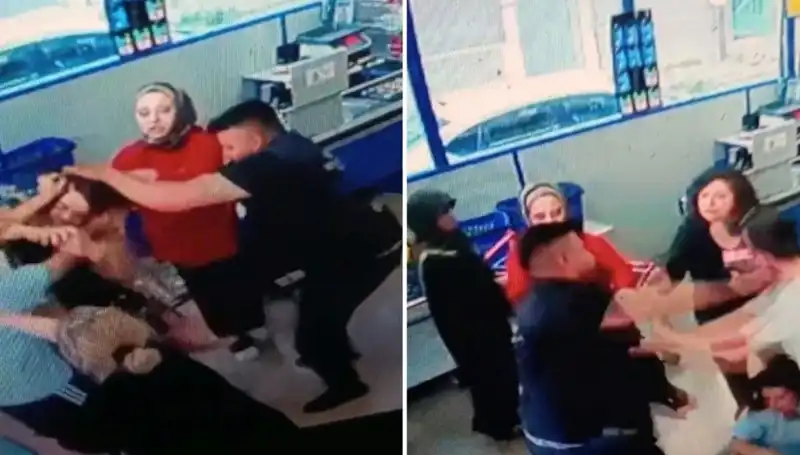 Marketin İçinde Yaşanan Kan Donduran Olay: Kadına Şiddet Anları
