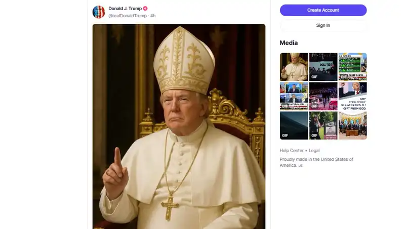 Trump'tan Başka Bir Sürpriz: Papalık ile İlgili Fotoğraf Paylaşımı