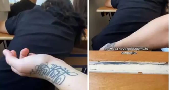 Okulda büyük rezillik! Kız arkadaşına yaptığı uygunsuz hareketi böyle kayda aldı