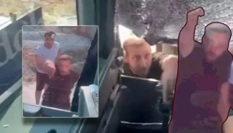 Turistleri Taşıyan Otobüse Taşlı Saldırı! Şoför Kanlar İçinde Kaldı