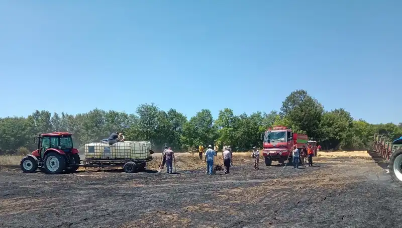 Buğday Tarlasında Meydana Gelen Yangında 10 Dönüm Zarar Gördü