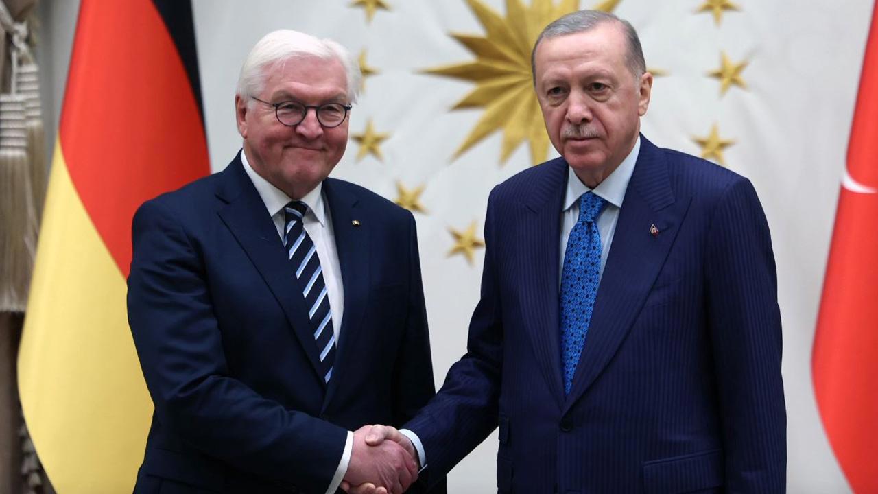 Cumhurbaşkanı Erdoğan, Almanya Cumhurbaşkanı Steinmeier'le Görüştü